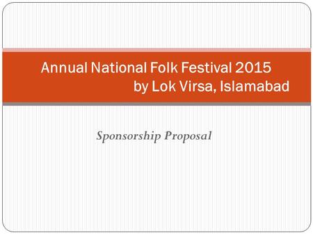 Annual National Folk Festival 2015 by Lok Virsa, Islamabad