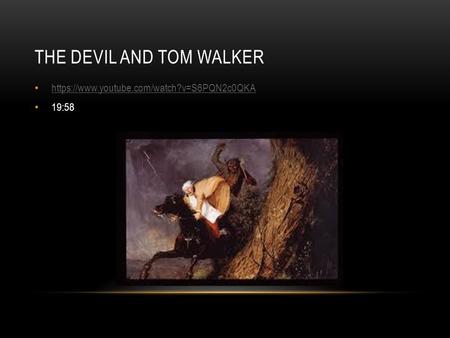 The Devil and Tom Walker