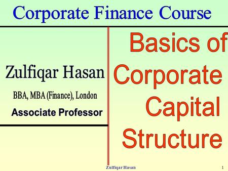 Corporate Finance Course