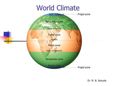 World Climate Dr. R. B. Schultz.