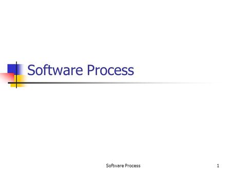 Software Process Software Process.