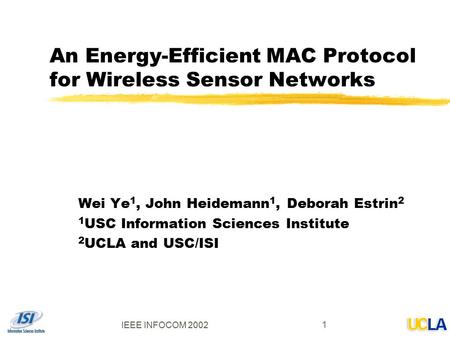 An Energy-Efficient MAC Protocol for Wireless Sensor Networks