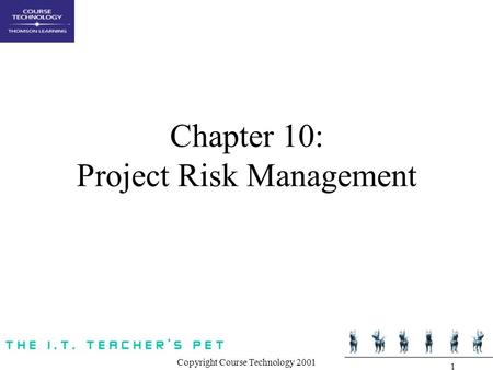 Chapter 10: Project Risk Management