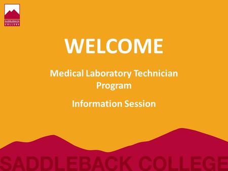 Medical Laboratory Technician Program Information Session