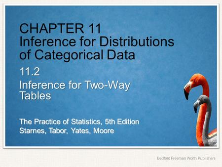 CHAPTER 11 Inference for Distributions of Categorical Data