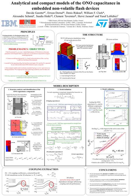 Analytical and compact models of the ONO capacitance in embedded non-volatile flash devices Davide Garetto* †, Erwan Dornel*, Denis Rideau §, William F.