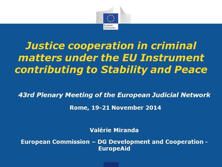 43rd Plenary Meeting of the European Judicial Network