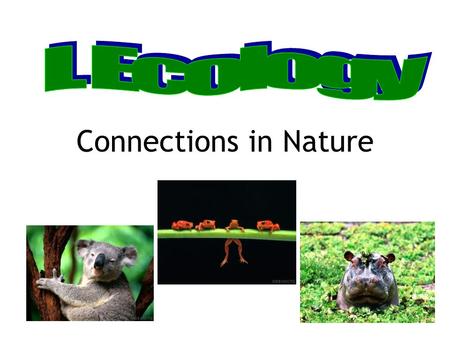 I. Ecology Connections in Nature.
