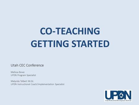 Co-Teaching Getting Started