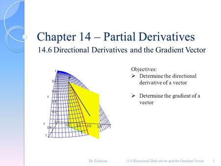 Chapter 14 – Partial Derivatives