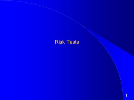 1 Risk Tests. 2 Historical Premiums The historical risk premium is the difference between the realized annual return from investing in stocks and the.
