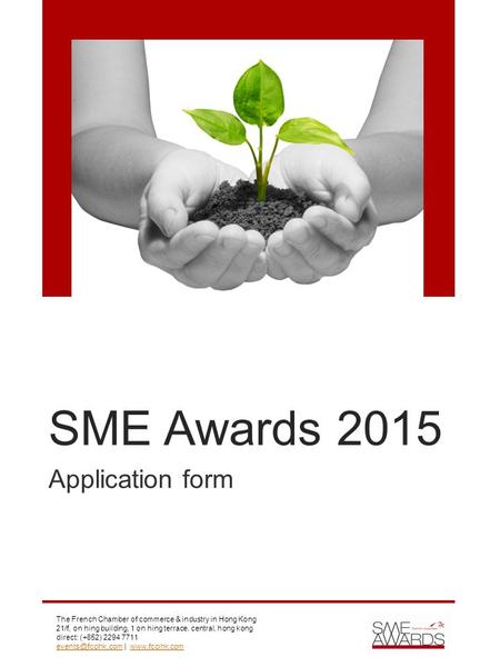 SME Awards 2015 Application form