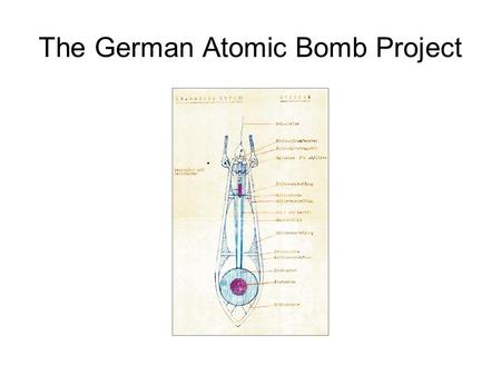 The German Atomic Bomb Project. A Timeline January 1993: Hitler came to power December 1938: Hahn, Meitner, and Strassmann discovered fission September.