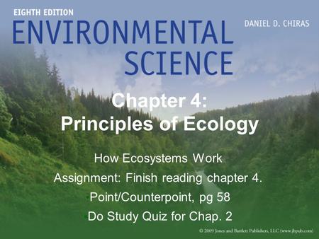 Chapter 4: Principles of Ecology