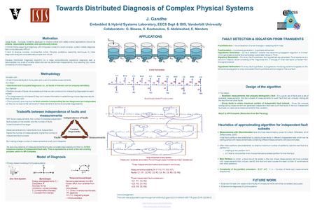 Towards Distributed Diagnosis of Complex Physical Systems J. Gandhe Embedded & Hybrid Systems Laboratory, EECS Dept & ISIS, Vanderbilt University Collaborators:
