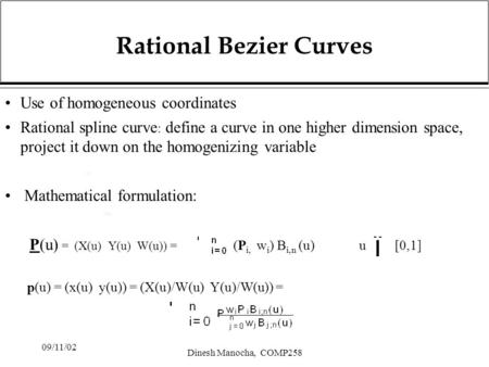 Rational Bezier Curves
