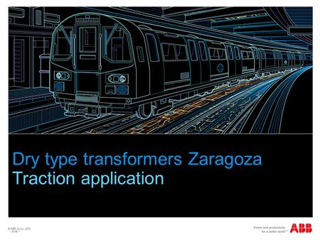 Dry type transformers Zaragoza Traction application