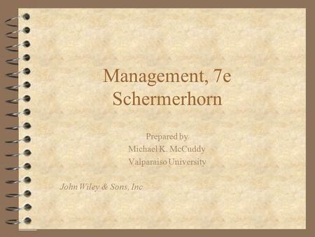 Management, 7e Schermerhorn