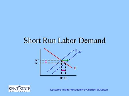 Lectures in Macroeconomics- Charles W. Upton Short Run Labor Demand.