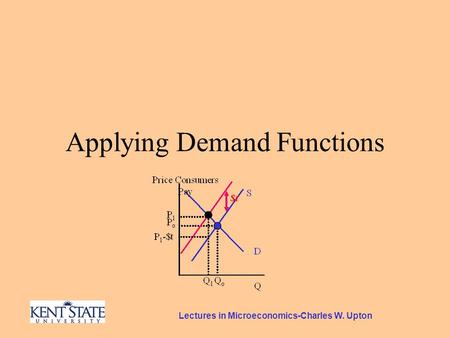 Lectures in Microeconomics-Charles W. Upton Applying Demand Functions.