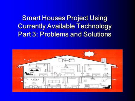 Smart Houses Project Using Currently Available Technology Part 3: Problems and Solutions.