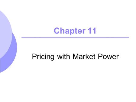 Pricing with Market Power