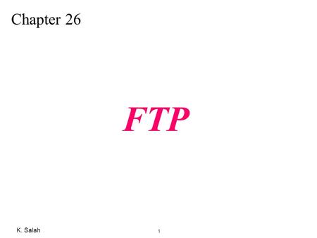 Chapter 26 FTP.
