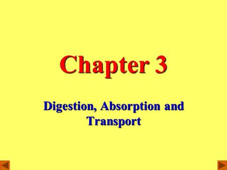 Chapter 3 Digestion, Absorption and Transport. The process of digestion transforms all kinds of foods into nutrients.