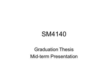 SM4140 Graduation Thesis Mid-term Presentation. Introduction Interactive Video Installation Allowing audience to be an active role in watching a video.