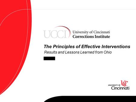 The Principles of Effective Interventions