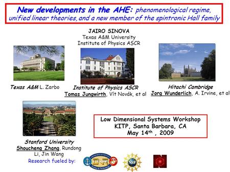 New developments in the AHE: New developments in the AHE: phenomenological regime, unified linear theories, and a new member of the spintronic Hall family.