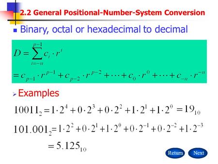 2.2 General Positional-Number-System Conversion