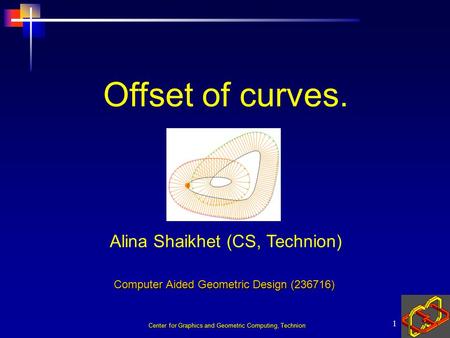 Offset of curves. Alina Shaikhet (CS, Technion)