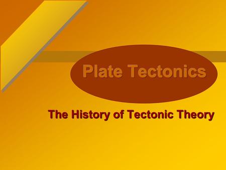 The History of Tectonic Theory Presented by Doug Winans Grade Levels 5-8.