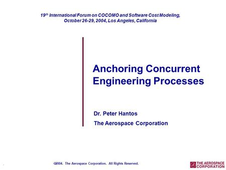 Anchoring Concurrent Engineering Processes