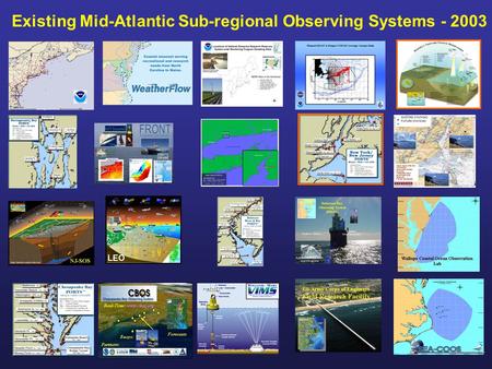 Existing Mid-Atlantic Sub-regional Observing Systems - 2003 LEO.