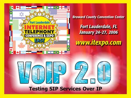 Testing SIP Services Over IP. Agenda  SIP testing – advanced scenarios  SIP testing - Real Life Examples.
