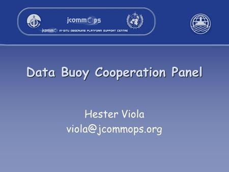 Data Buoy Cooperation Panel Hester Viola