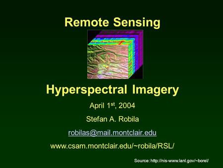 Hyperspectral Imagery