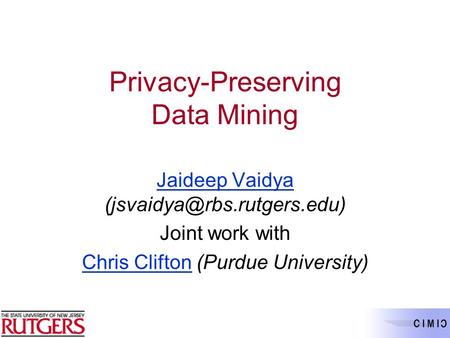 Privacy-Preserving Data Mining