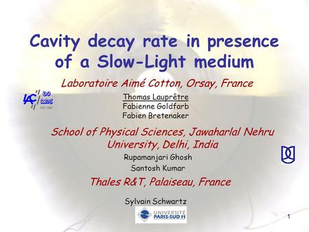 Cavity decay rate in presence of a Slow-Light medium