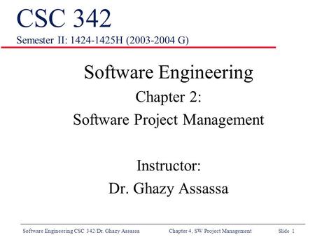Software Engineering Chapter 2: Software Project Management