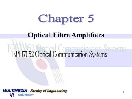 1 Optical Fibre Amplifiers. 2 Introduction to Optical Amplifiers Raman Fibre Amplifier Brillouin Fibre Amplifier Doped Fibre Amplifier.