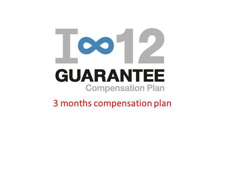 I12garantee 3 months compensation plan. 1 st month You Buy products for your self 300 CV ( 1800 RM ) Find your partner 3 persons to join and let them.