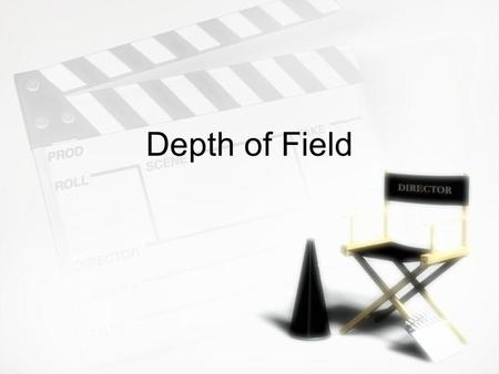 Depth of Field. »The distance range between the nearest and farthest objects that appear in acceptably sharp focus. »Depth of field depends on the lens.