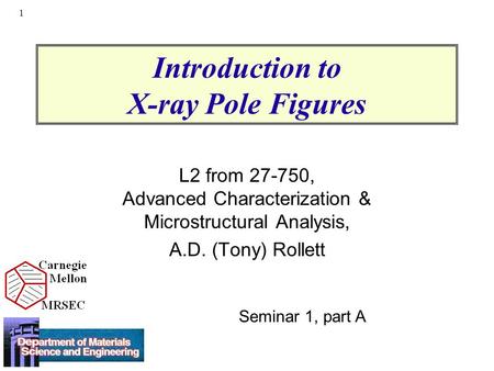 Introduction to X-ray Pole Figures