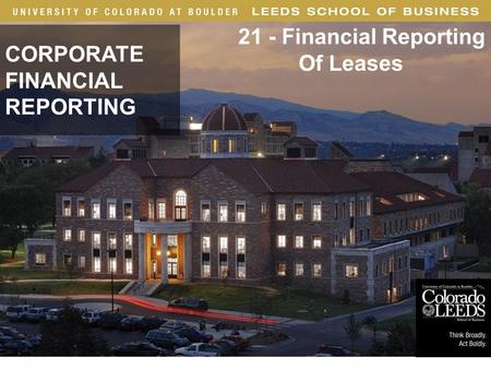 · 1 CORPORATE FINANCIAL REPORTING 21 - Financial Reporting Of Leases Dilutive Securities and EPS.