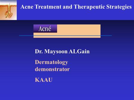 Acne Treatment and Therapeutic Strategies