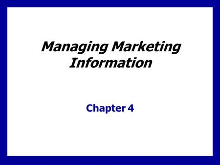 marketing information system and marketing research ppt