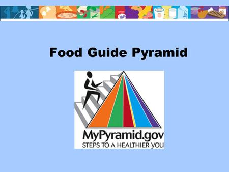 Food Guide Pyramid. Using the Pyramid Make smart choices from every food group. Find your balance between food and physical activity. Get the most nutrition.